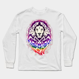 Lion Psychedelic Pop Art Long Sleeve T-Shirt